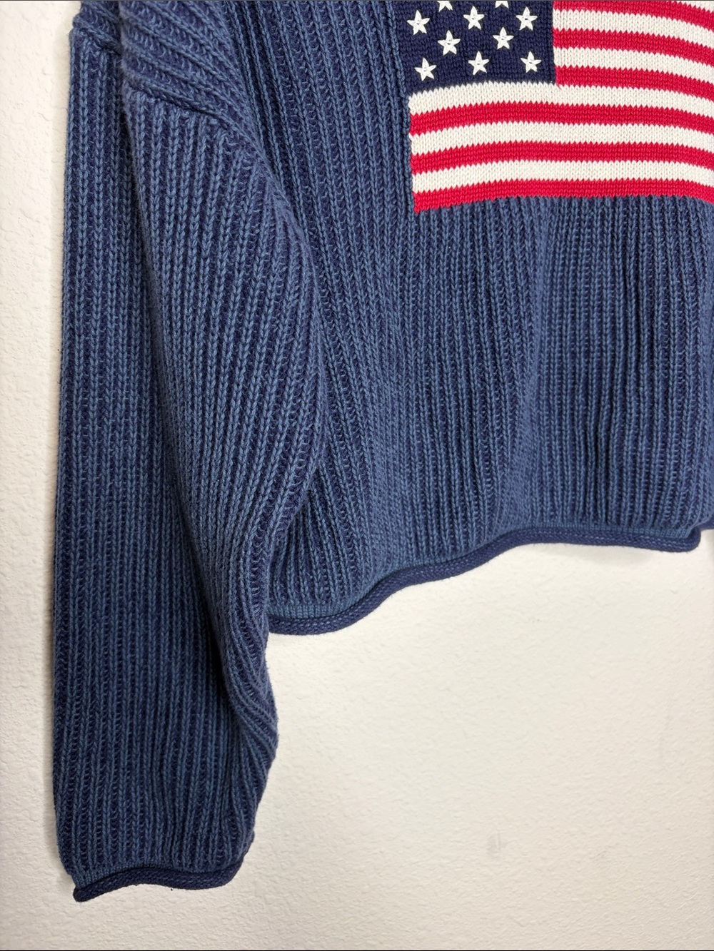 GAP | 100% Cotton Oversized Crop Americana Sweater Size Small - Picture 3 of 6
